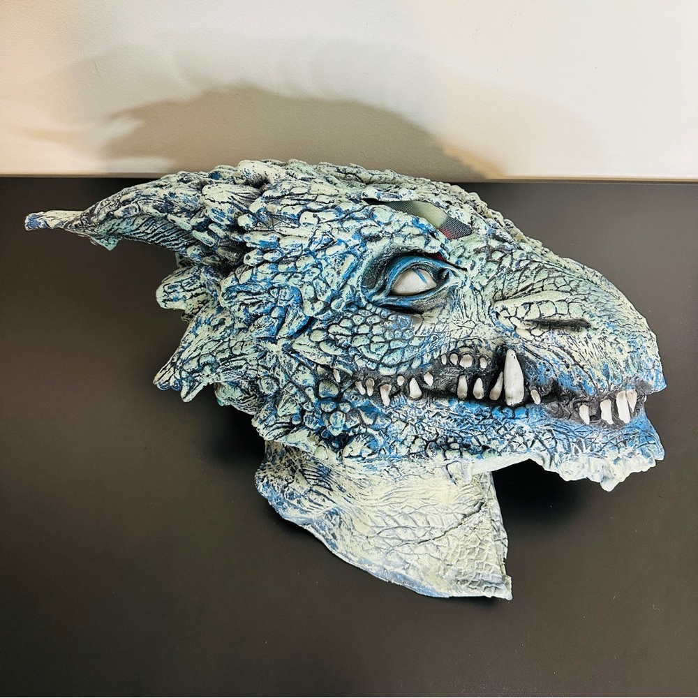 WINTER ARCTIC DRAGON COSTUME FANTASY SERPENTINE COSPLAY MASK Game of Thrones Blu - Picture 4 of 9